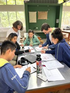 Susan Huss-Lederman works closely with Galapagos teachers to learn strategies to improve students' English skills.